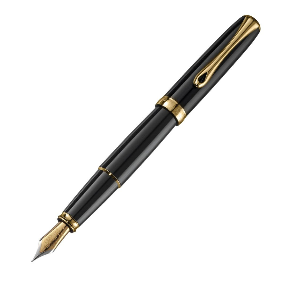 DIPLOMAT  - Excellence A2 Fountain Pen - Black and Gold - Buchan's Kerrisdale Stationery