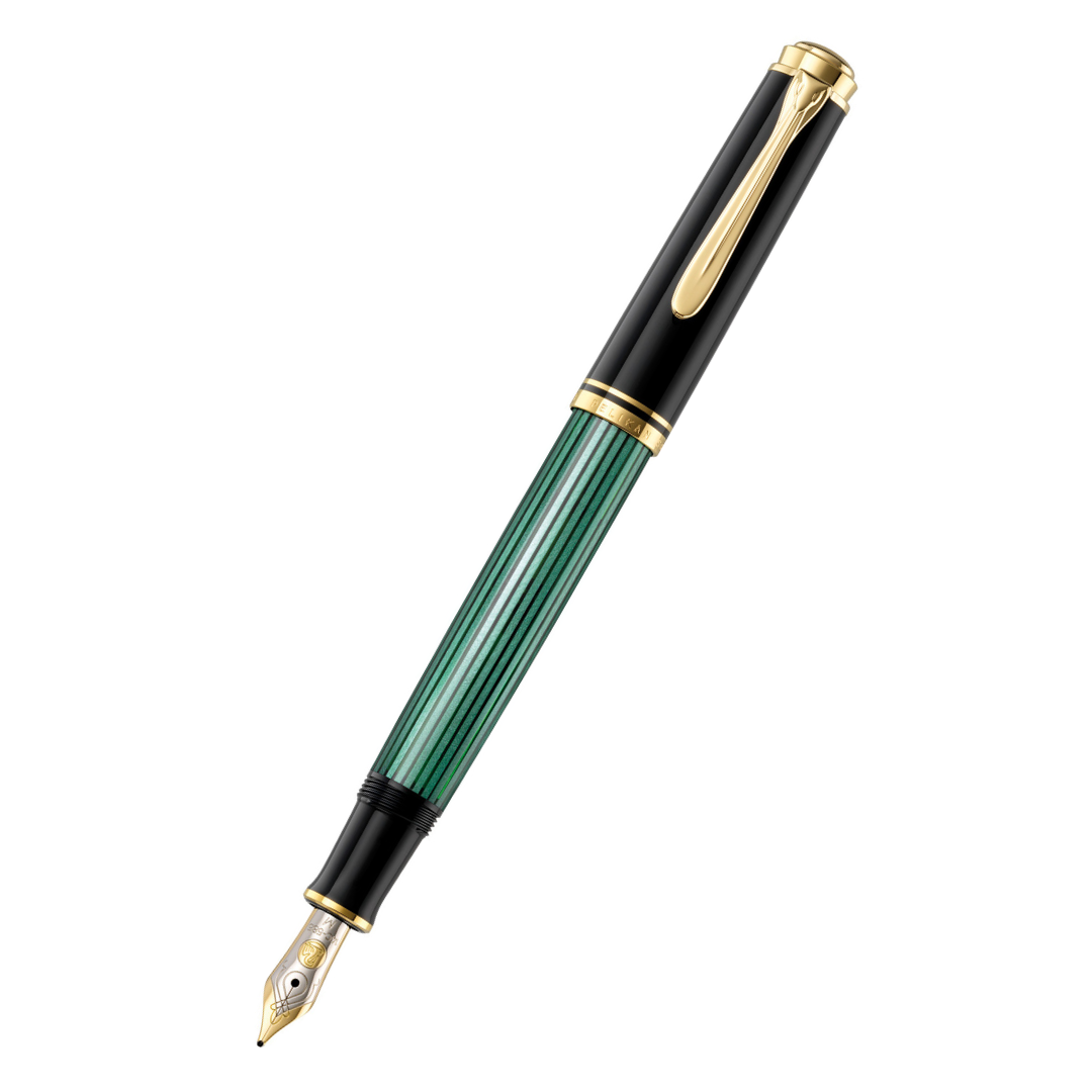 Pelikan - Souverän Fountain Pen - M400 Black-Green - Free shipping to US and Canada - Vancouver Buchan’s Kerrisdale Stationery Store