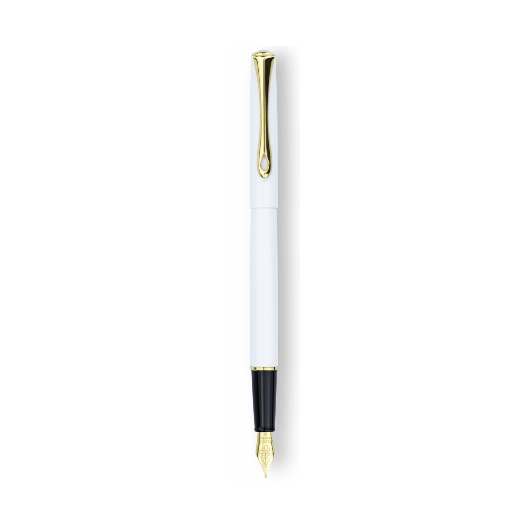 Diplomat - Traveller Fountain Pen - Snowwhite Gold