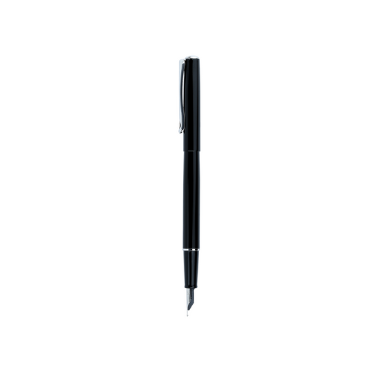 Diplomat - Traveller Fountain Pen - Black Lacquer Chrome