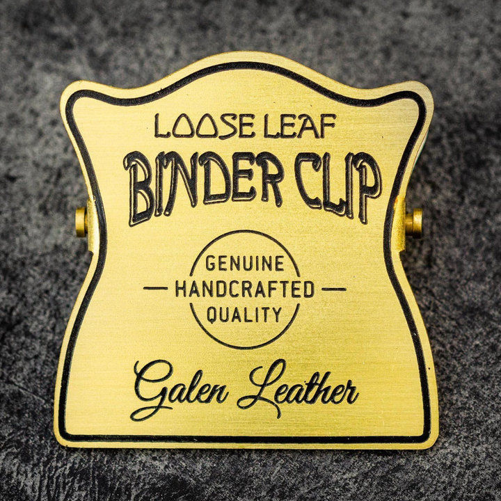 Galen Leather - Brass Binder Clip