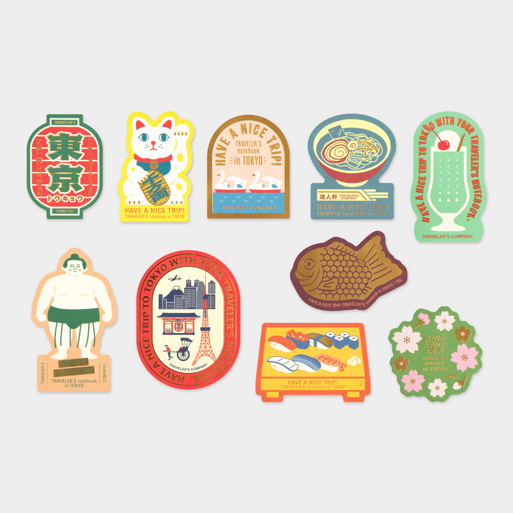 TRAVELER'S COMPANY JAPAN (MIDORI) - Traveler's Notebook 2024 TOKYO EDITION - Sticker Set - Free shipping to US and Canada - Buchan's Kerrisdale Stationery