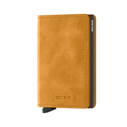 Secrid Slimwallet Vintage Ochre High Quality European Cowhide Leather Wallet - Buy Secrid Wallets in Canada - Best Gift Ideas for Family and Friends