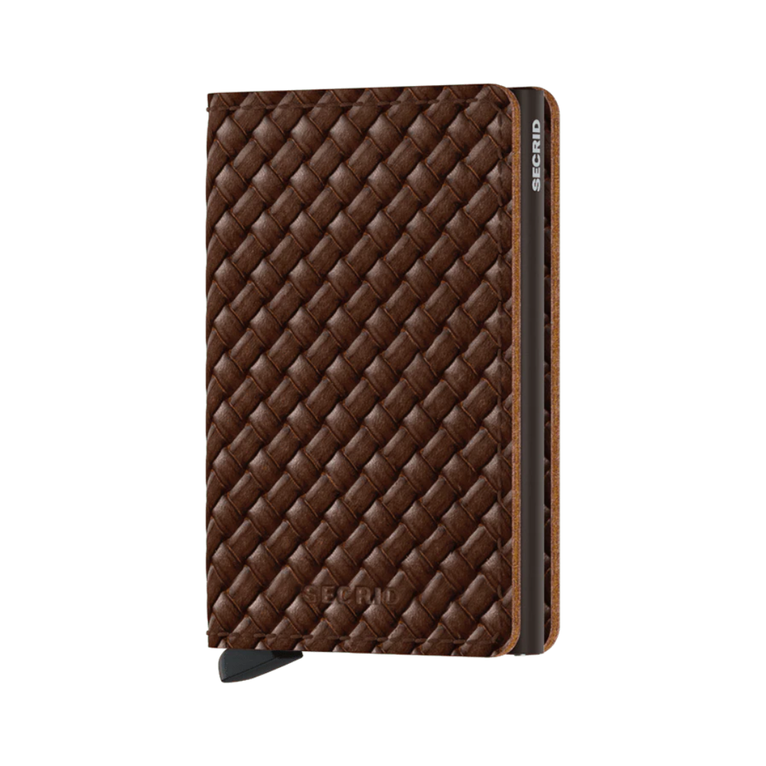 Secrid Slimwallet Basket Brown High Quality European Cowhide Leather Wallet - Buy Secrid Wallets in Canada - Best Gift Ideas for Family and Friends