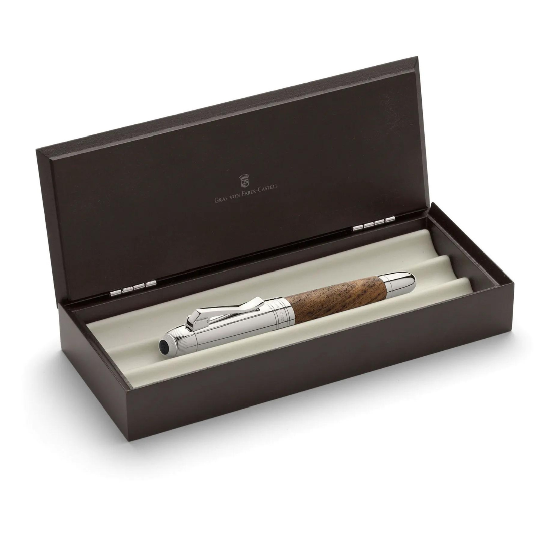 Graf Von Faber-Castell - Magnum Walnut Wood Fountain Pen Gift Set 18K Gold Nib - Fine - Christmas Graduation Retirement Gift Ideas for Friends Families Colleagues Coworkers - Free shipping to US and Canada - Vancouver Buchan's Kerrisdale Gift & Stationery Store