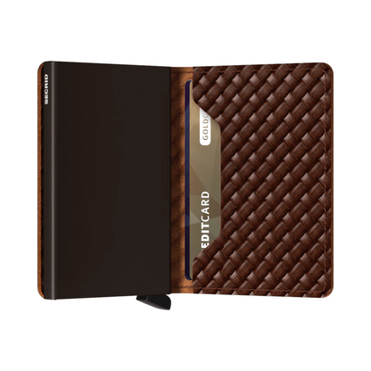 Secrid Slimwallet Basket Brown High Quality European Cowhide Leather Wallet - Buy Secrid Wallets in Canada - Best Gift Ideas for Family and Friends