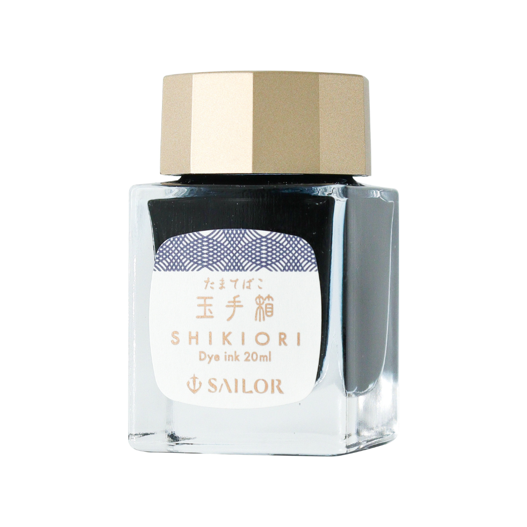 SAILOR PEN – SHIKIORI INK – Bottled Fountain Pen Ink (20ml) – TAMA-TEBAKO ink swatches - Free shipping to US and Canada - Buchan's Kerrisdale Stationery
