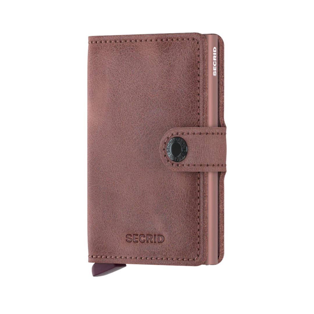 Secrid RFID Miniwallet Vintage Mauve High Quality European Cowhide Leather Wallet - Buy Secrid Wallets in Canada - Best Gift Ideas for Family and Friends