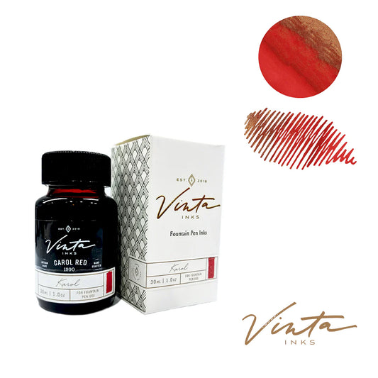 Vinta Inks - Fountain Pen Ink 30ml - Carol Red - Karol 1990