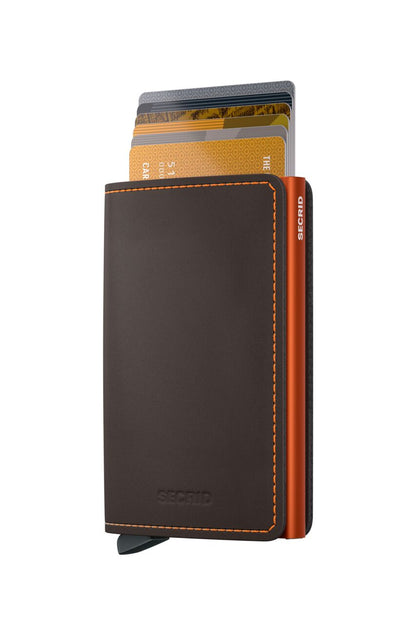 SECRID - SLIMWALLET - MATTE TRUFFLE-ORANGE