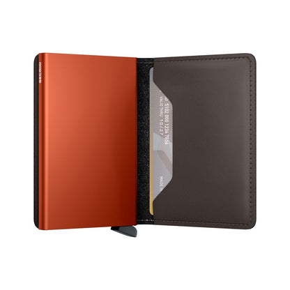 SECRID - SLIMWALLET - MATTE TRUFFLE-ORANGE