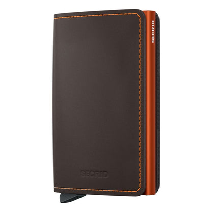 SECRID - SLIMWALLET - MATTE TRUFFLE-ORANGE