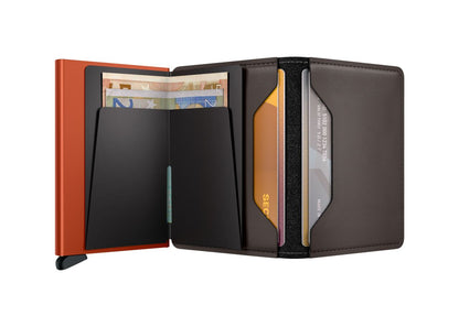 SECRID - SLIMWALLET - MATTE TRUFFLE-ORANGE