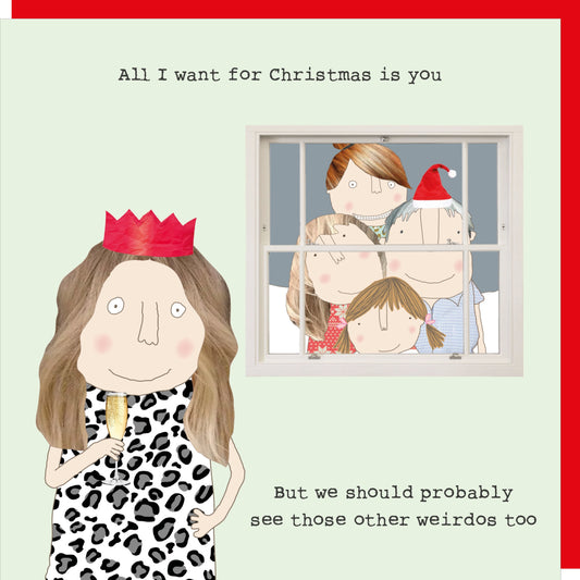 Rosie Made a Thing - Funny Christmas Card 2024 - One I Love Weirdos