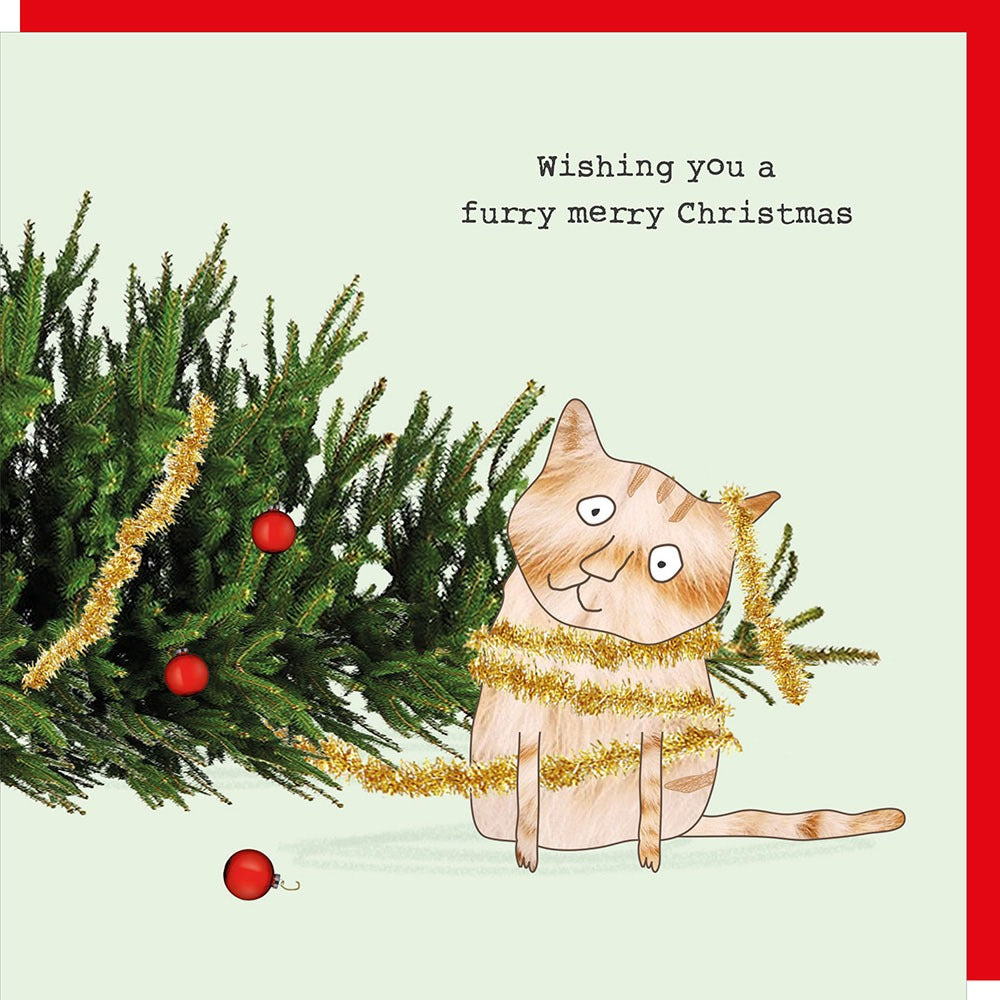 Rosie Made a Thing Funny Christmas Card 2024 Cat Furry Buchan's