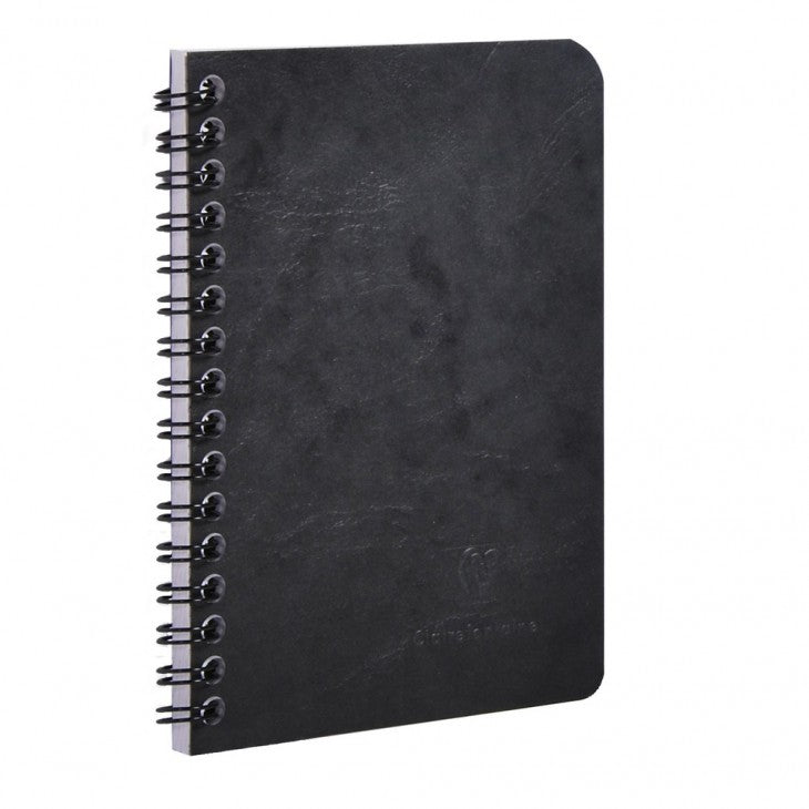 CLAIREFONTAINE - Age Bag Wirebound Notebook - 50 Sheet - 9.5 x 14 cm - Black