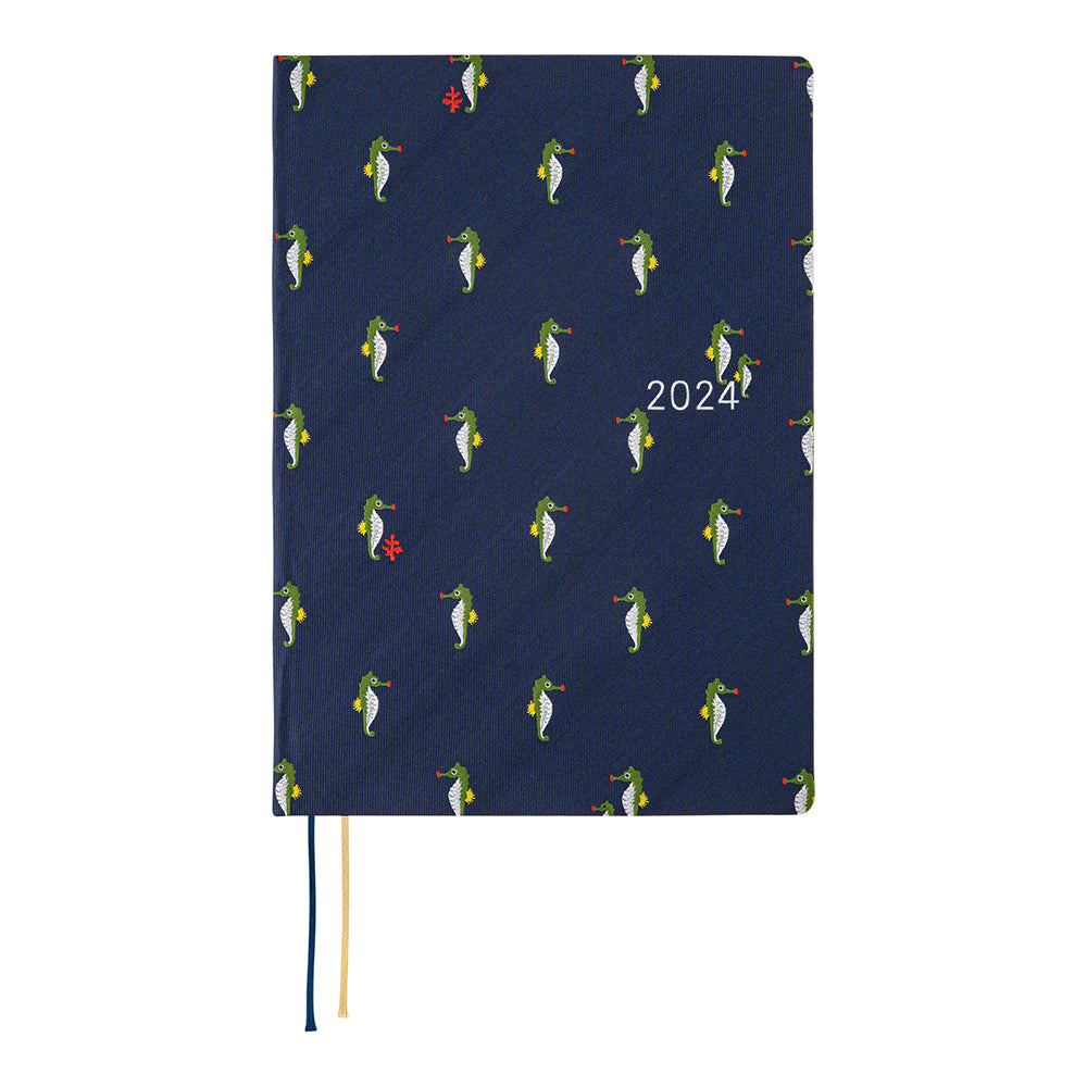 Hobonichi Techo 2024 -  Cousin (A5) HON Planner Book - Bow & Tie: Tiny Dragons (English)