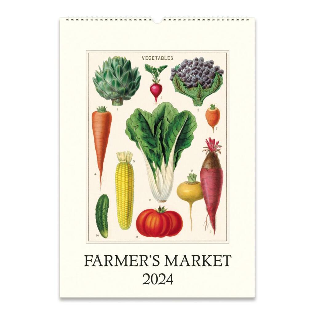 CAVALLINI & CO - 2024 - Vintage Poster Wall Calendar - FARMER'S MARKET