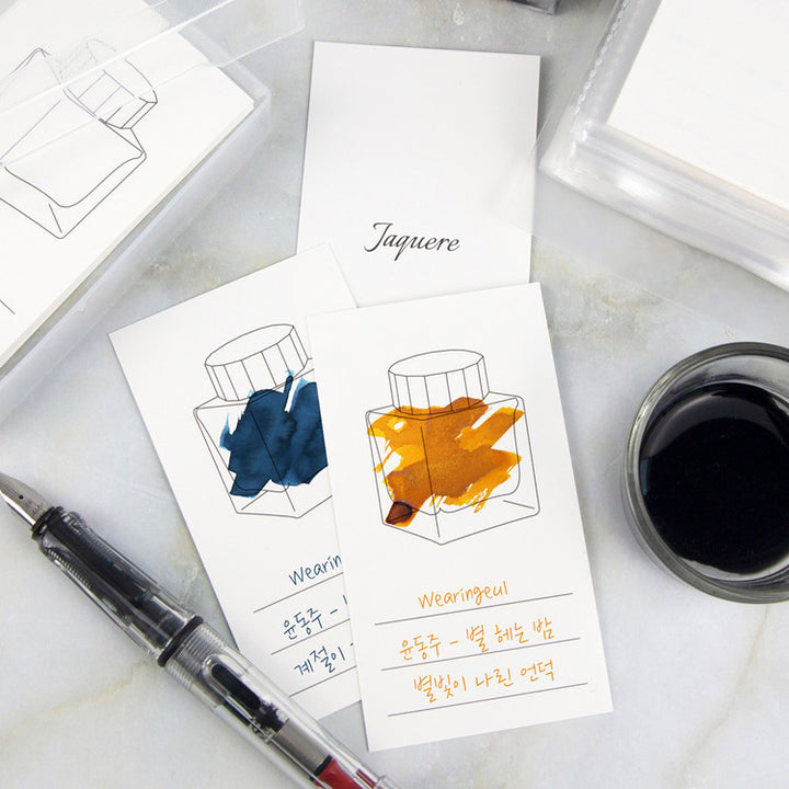 Wearingeul - Ink Color Swatch Card - Vertical - Bottle