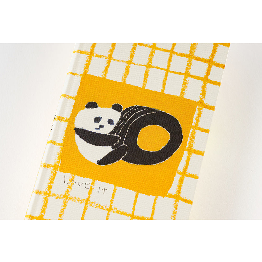 Hobonichi Techo 2024 - Weeks/Wallet Planner Book - Jin Kitamura: Love it (Panda) Yellow Plaid (English/Monday Start/January Start)