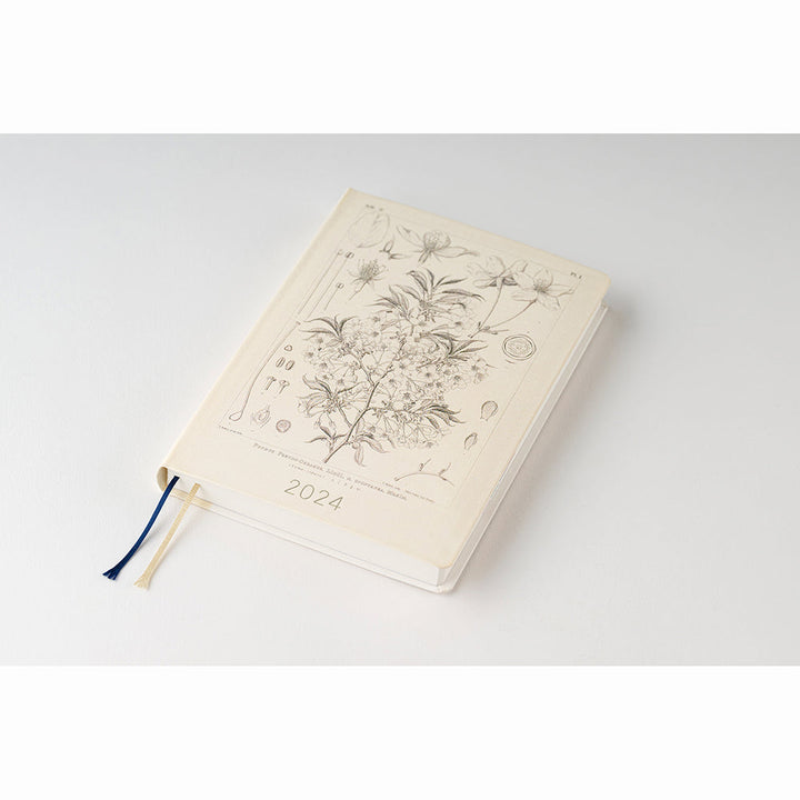 Hobonichi Techo 2024 -  Original/A6 HON Planner Book - Tomitaro Makino: Yamazakura (English/Monday Start/January Start)