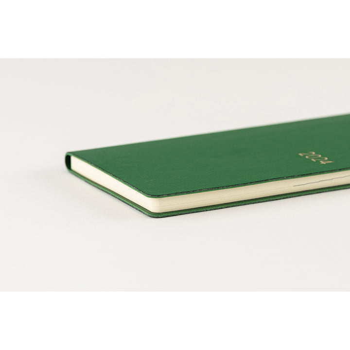 Hobonichi Techo 2024 - Weeks/Wallet Planner Book - Smooth: Forest Green (English/Monday Start/January Start)