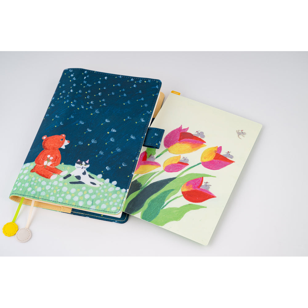 Hobonichi Techo 2024 - Spring Edition - A5 Cover Only - Keiko Shibata: Gentle breeze in a dandelion field