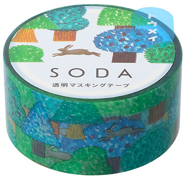 SODA - 20mm Transparent Washi Tape - Hare