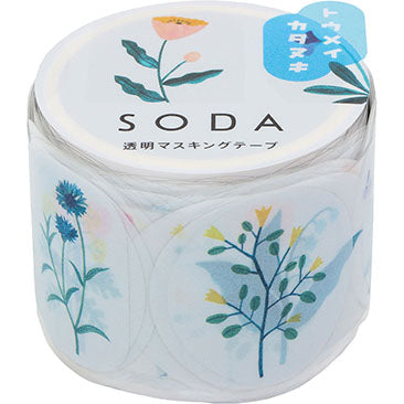 SODA - 30mm Transparent Washi Tape - Wildflower