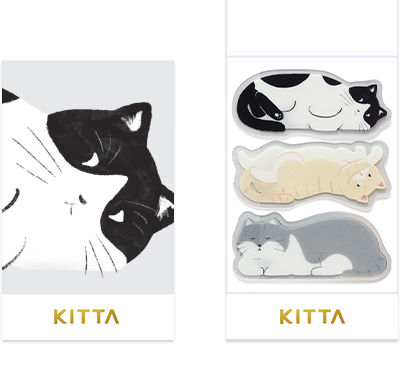 KITTA - Clear Sticky Note - Cat