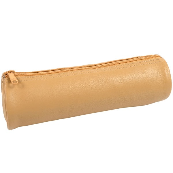 QUO VADIS - Pencil Case Round – Sheepskin Leather - Buchan's Kerrisdale Stationery