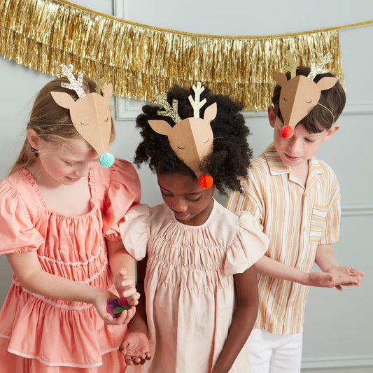 MERI MERI - Reindeer Party Hat - Pack of 6