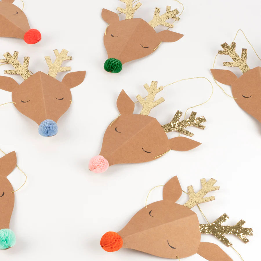 MERI MERI - Reindeer Party Hat - Pack of 6