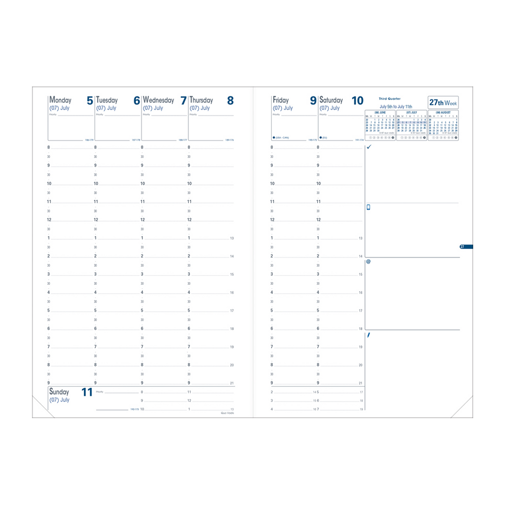 QUO VADIS - 2024 Planner - Minister (16x24cm) Weekly Refill Only