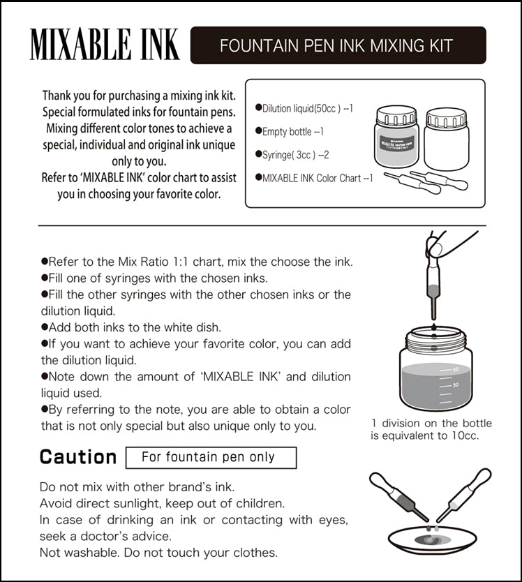 PLATINUM - Mixable Ink Mixing Kit