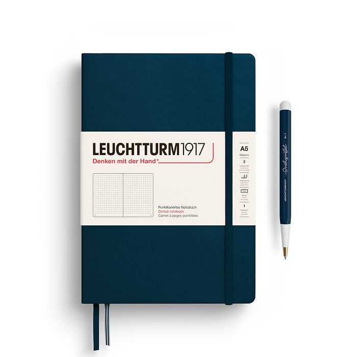 Leuchtturm1917 - Hardcover - A5 Notebook - 251 Numbered Pages - Deep Sea