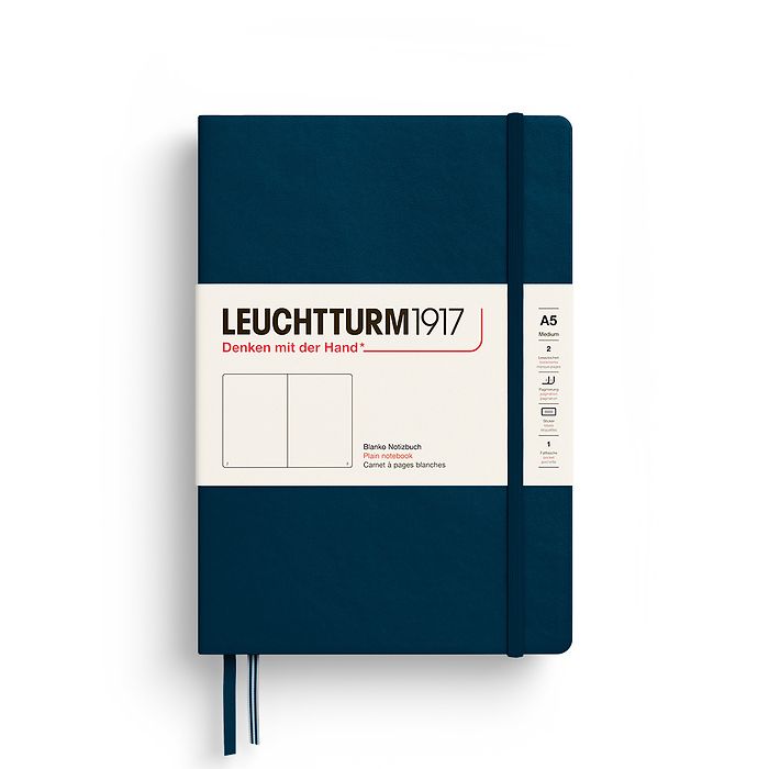 Leuchtturm1917 - Hardcover - A5 Notebook - 251 Numbered Pages - Deep Sea