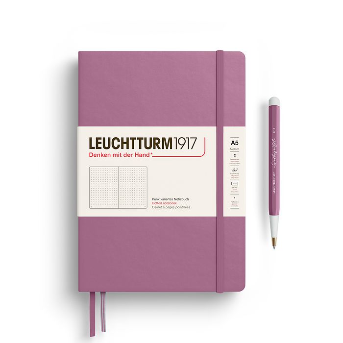 Leuchtturm1917 - Hardcover - A5 Notebook - 251 Numbered Pages - Dusty Rose