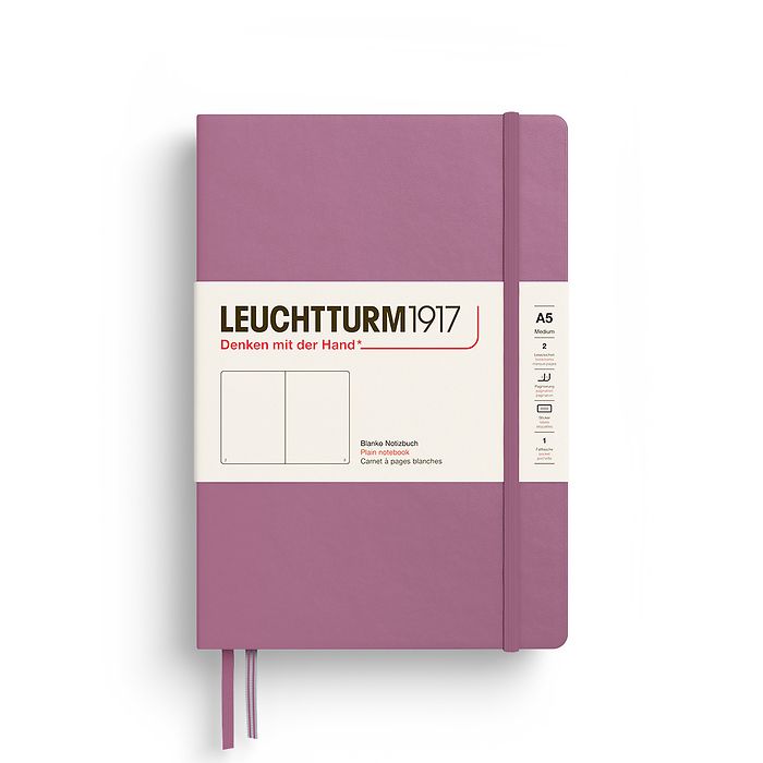 Leuchtturm1917 - Hardcover - A5 Notebook - 251 Numbered Pages - Dusty Rose