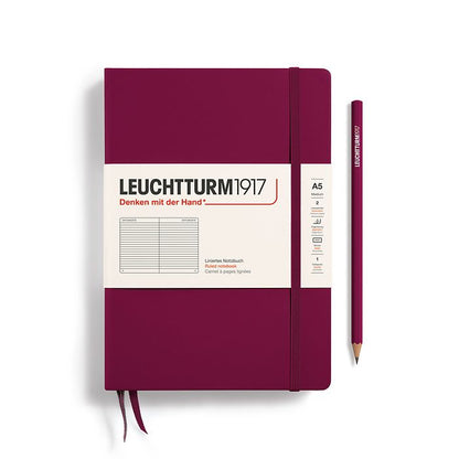 Leuchtturm1917 - Hardcover - A5 Notebook - 251 Numbered Pages - Port Red