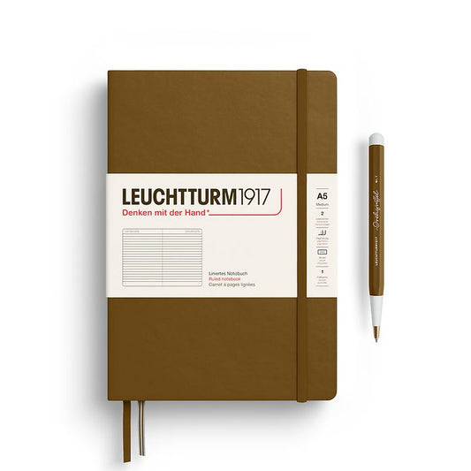 Leuchtturm1917 - Hardcover - A5 Notebook - 251 Numbered Pages - Spice Brown