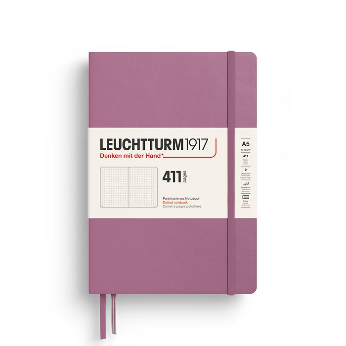 Leuchtturm1917 - Hardcover - A5 Notebook - 411 Numbered Pages - Dusty Rose