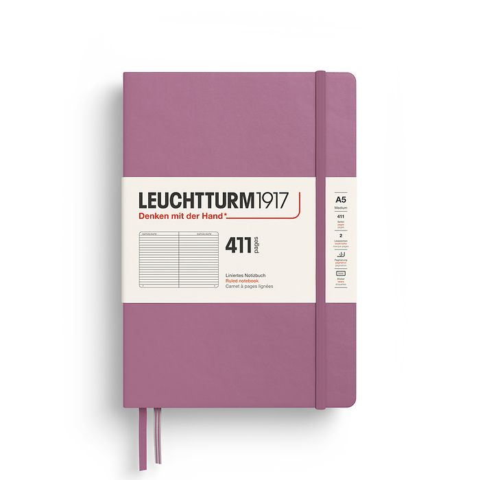 Leuchtturm1917 - Hardcover - A5 Notebook - 411 Numbered Pages - Dusty Rose