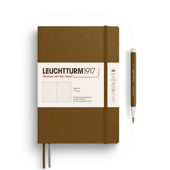 Leuchtturm1917 - Softcover - A5 Notebook - 123 Numbered Pages - Spice Brown