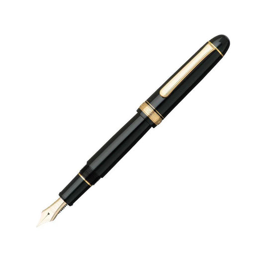 PLATINUM - #3776 Century Fountain Pen - Black with Gold Trim