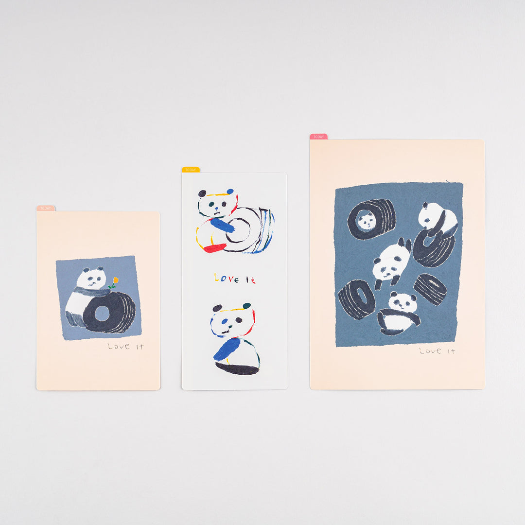 Hobonichi Techo 2024 - Pencil Board - Jin Kitamura: Love it (Panda) (A5/A6/Weeks)