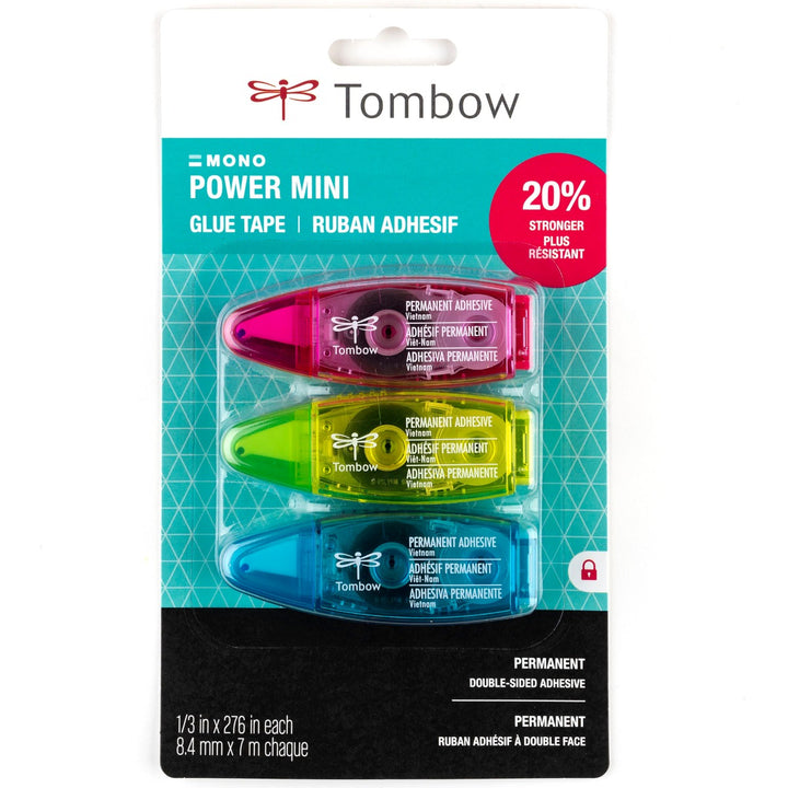 Tombow - MONO Power Mini Glue Tape 3-Pack