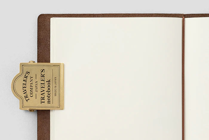 Traveler's Notebook - 030 Brass Clip (Regular or Passport Size) - TRC Logo