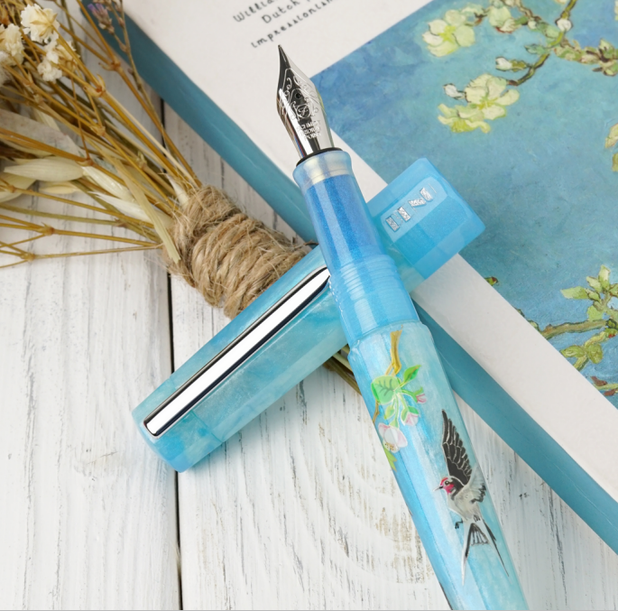 BENU - Euphoria Collection - Hand Painted "Swallow Song" Fountain Pen - Limited Edition