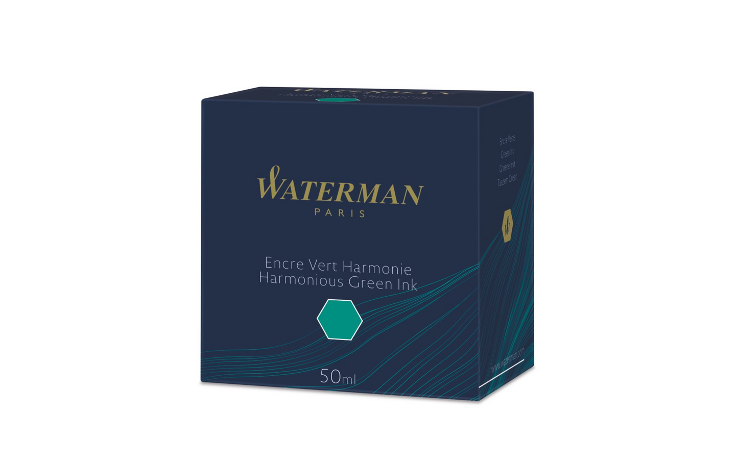 WATERMAN - Fountain Pen Ink 50ml Bottle Ink - Harmonious Green - Safe for all fountain pens - Free shipping to US and Canada